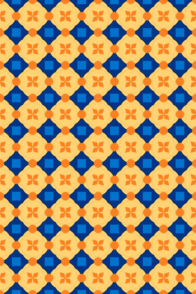 a royal-sunset tile pattern repeating 6 across, edge to edge