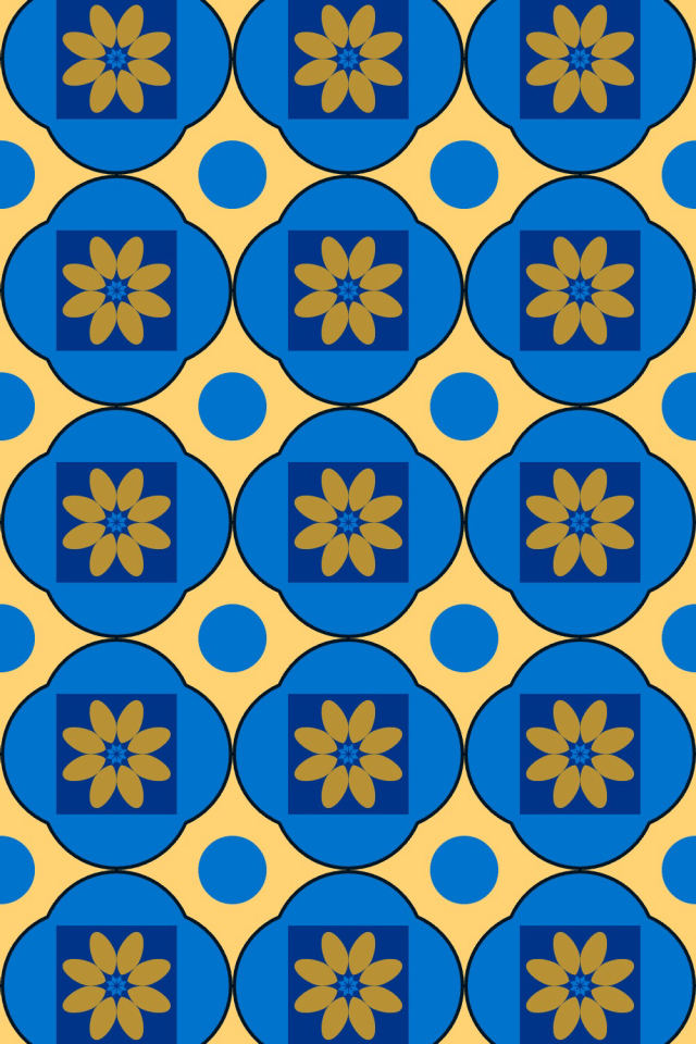 a royal-sunset tile pattern repeating 3 across, edge to edge