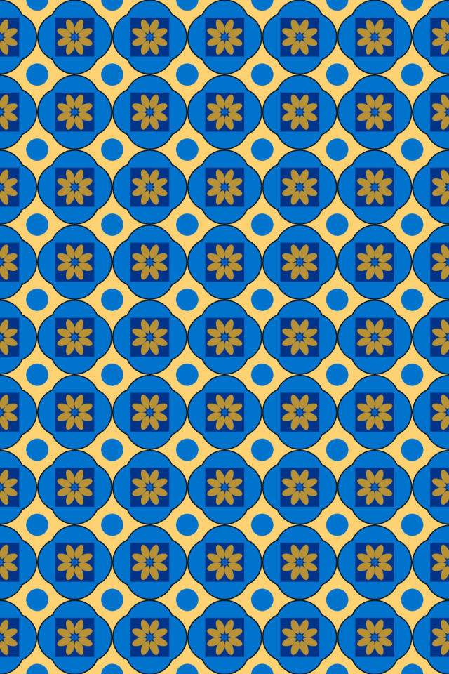 a royal-sunset tile pattern repeating 6 across, edge to edge