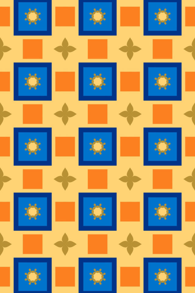 a royal-sunset tile pattern repeating 3 across, edge to edge