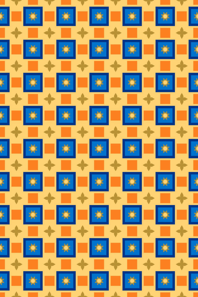 a royal-sunset tile pattern repeating 6 across, edge to edge