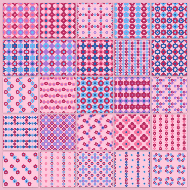 5 by 5 cotton-candy pages on one sheet