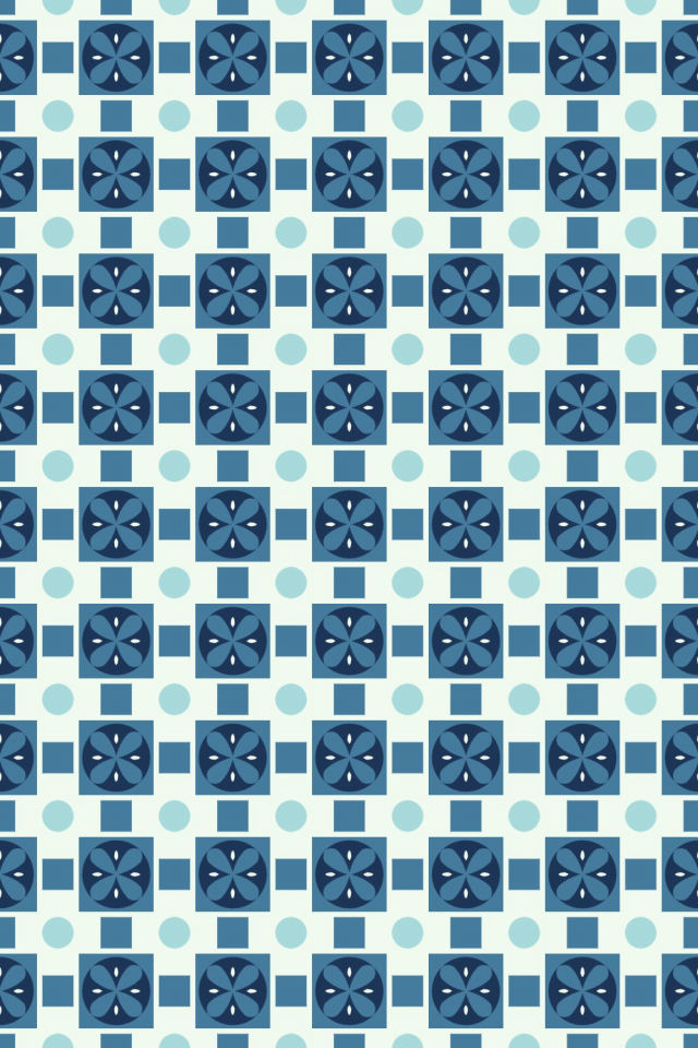 a mediterranean tile pattern repeating 6 across, edge to edge