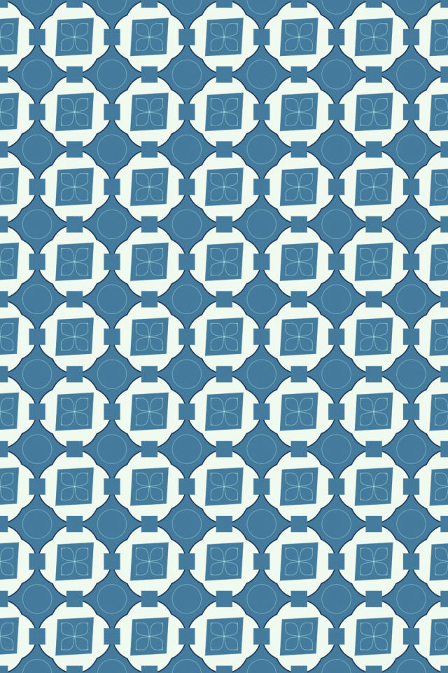 a mediterranean tile pattern repeating 6 across, edge to edge