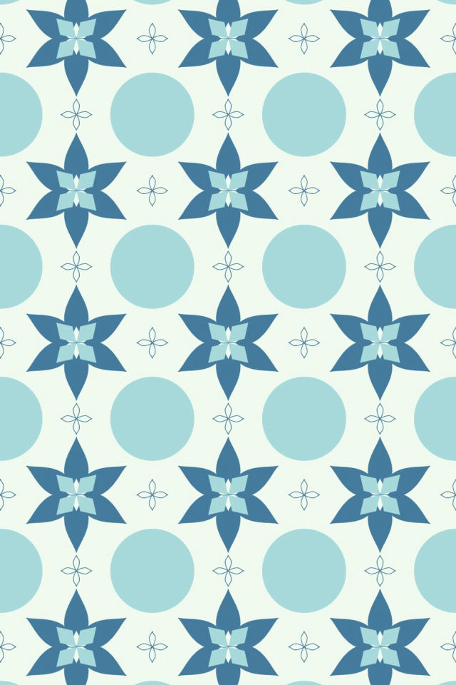 a mediterranean tile pattern repeating 3 across, edge to edge