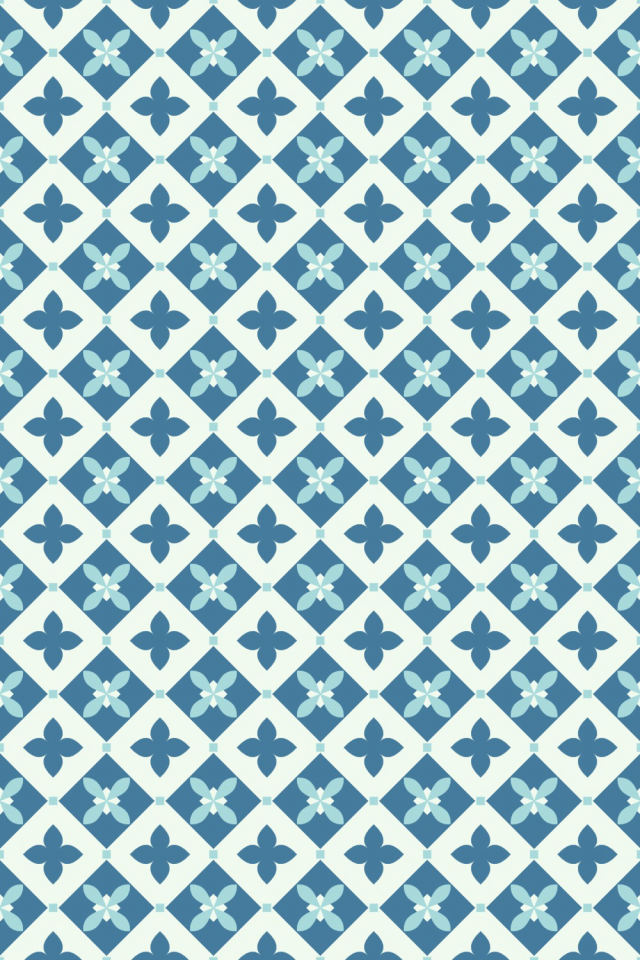 a mediterranean tile pattern repeating 6 across, edge to edge