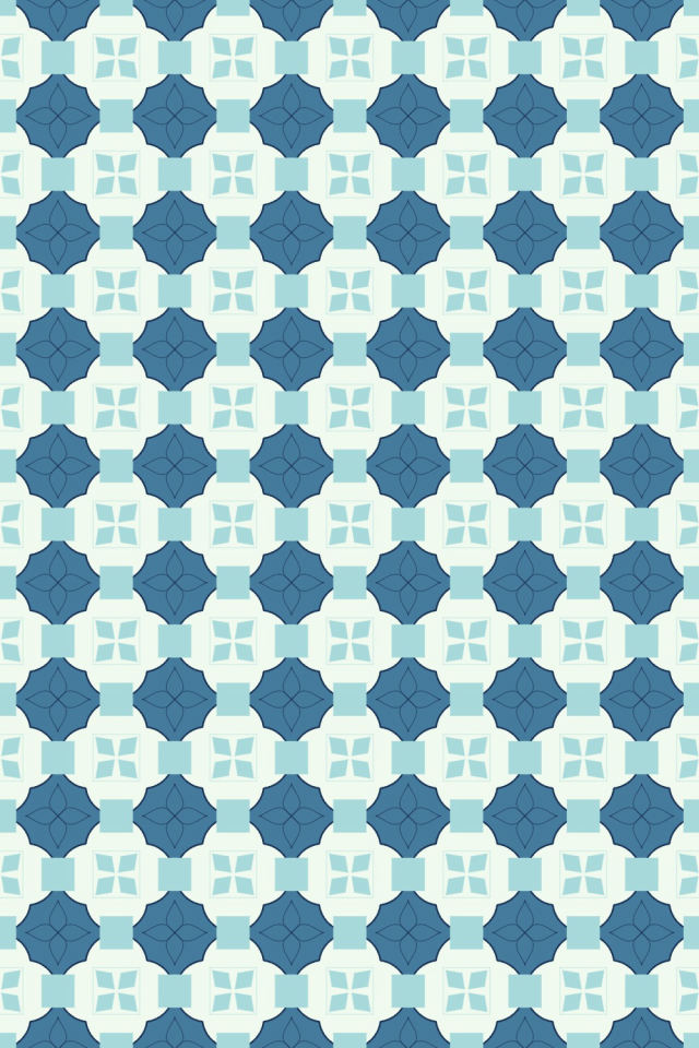 a mediterranean tile pattern repeating 6 across, edge to edge