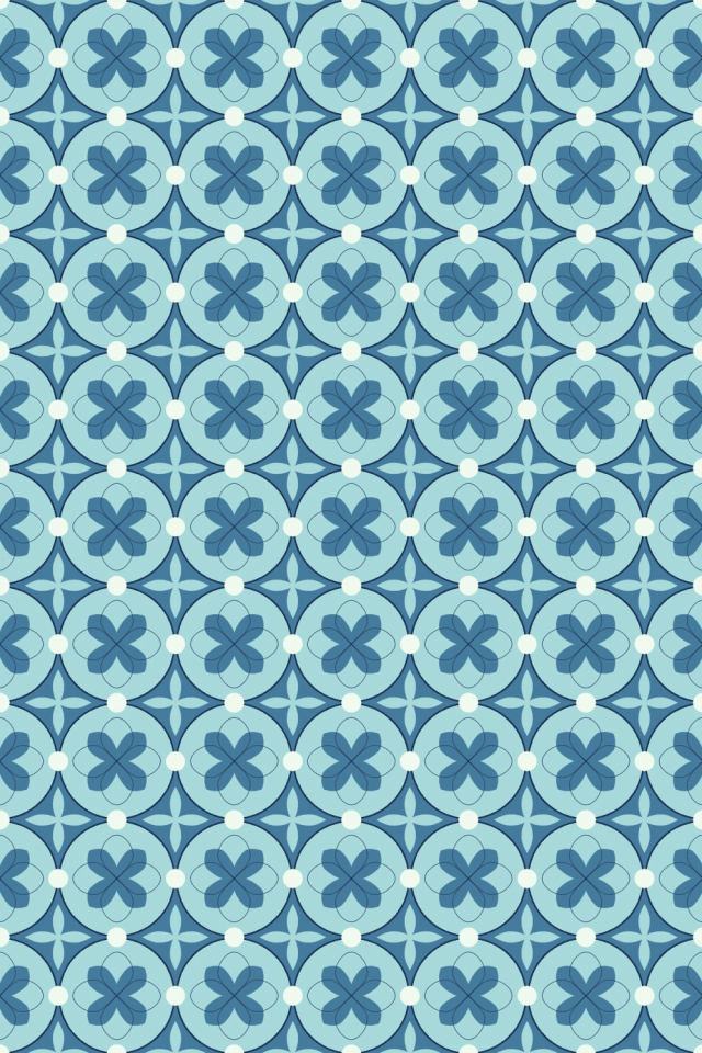 a mediterranean tile pattern repeating 6 across, edge to edge