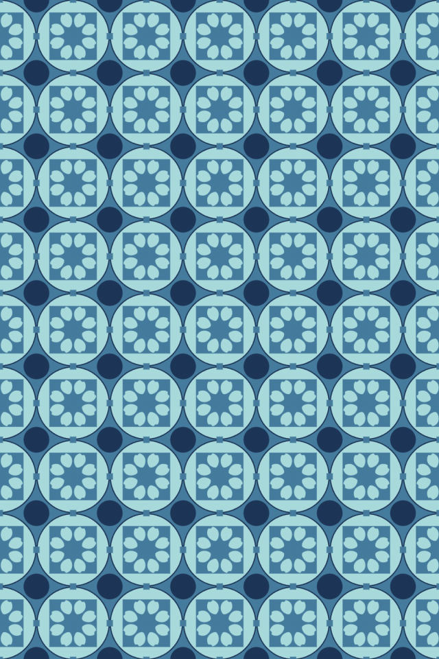 a mediterranean tile pattern repeating 6 across, edge to edge