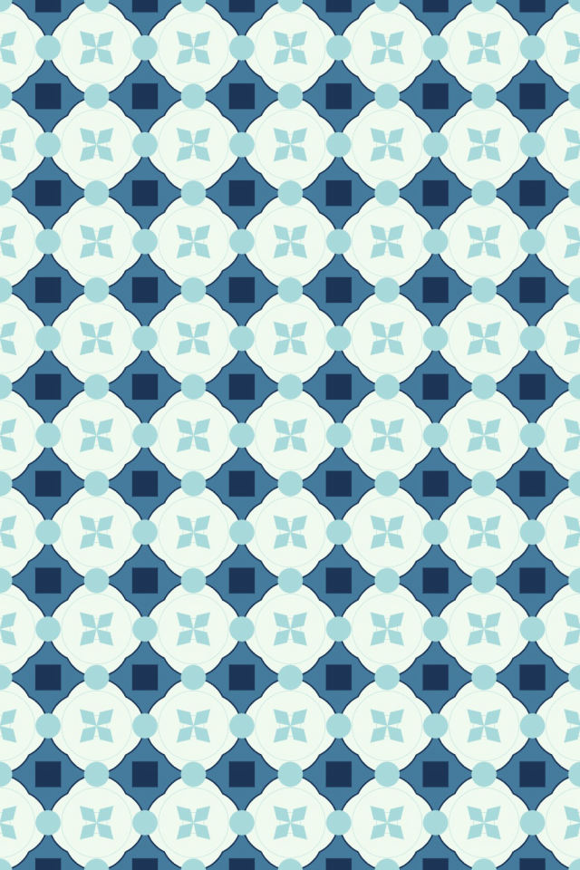 a mediterranean tile pattern repeating 6 across, edge to edge