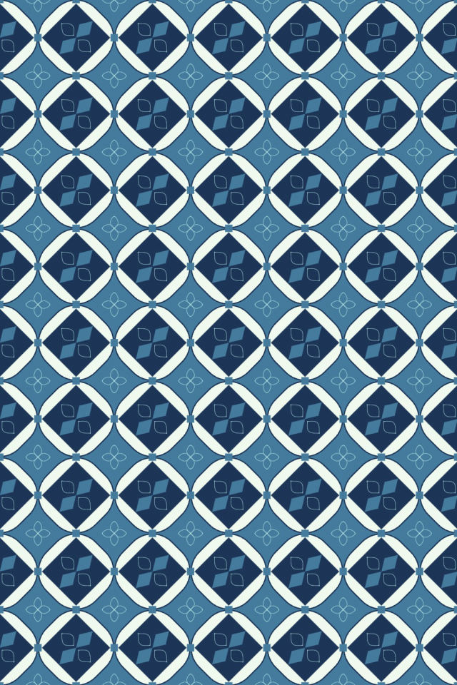 a mediterranean tile pattern repeating 6 across, edge to edge