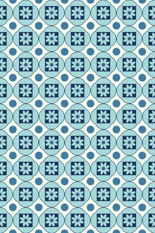 a mediterranean tile pattern repeating 6 across, edge to edge