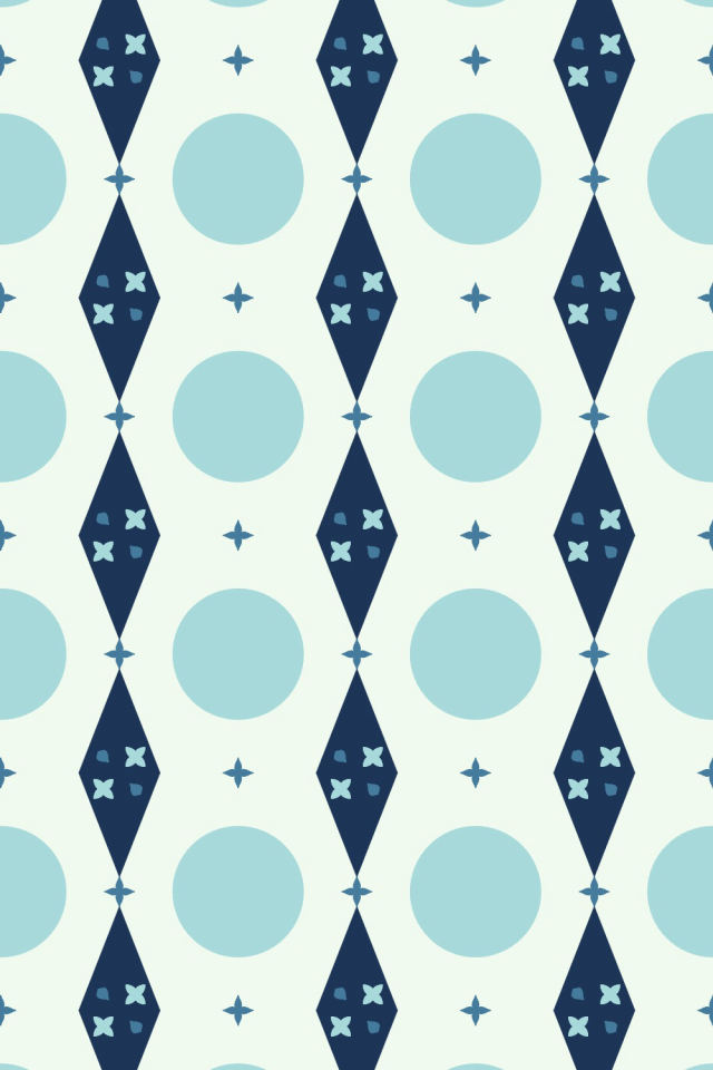 a mediterranean tile pattern repeating 3 across, edge to edge