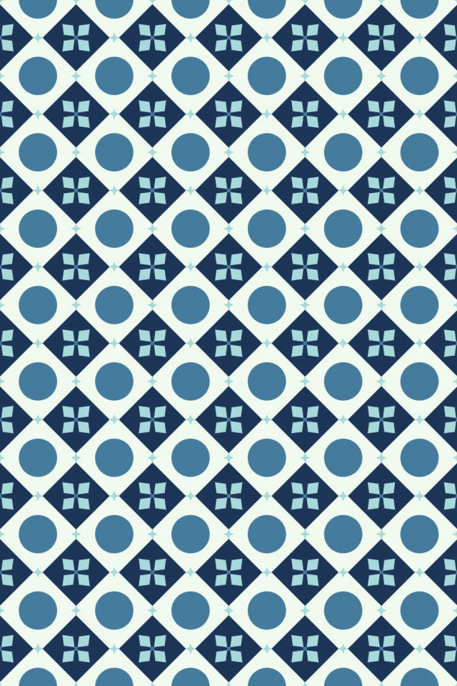 a mediterranean tile pattern repeating 6 across, edge to edge