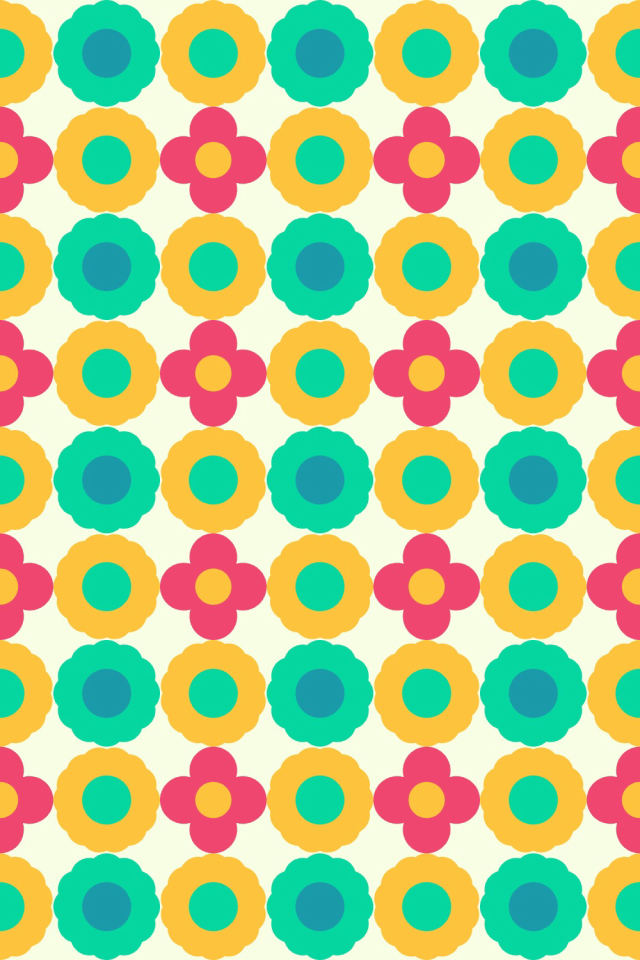 a bright-contrast tile pattern repeating 3 across, edge to edge