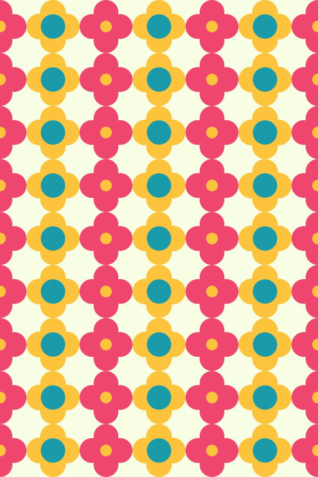a bright-contrast tile pattern repeating 3 across, edge to edge