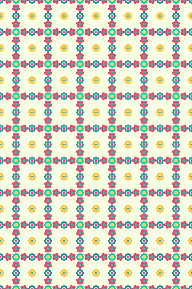 a bright-contrast tile pattern repeating 6 across, edge to edge