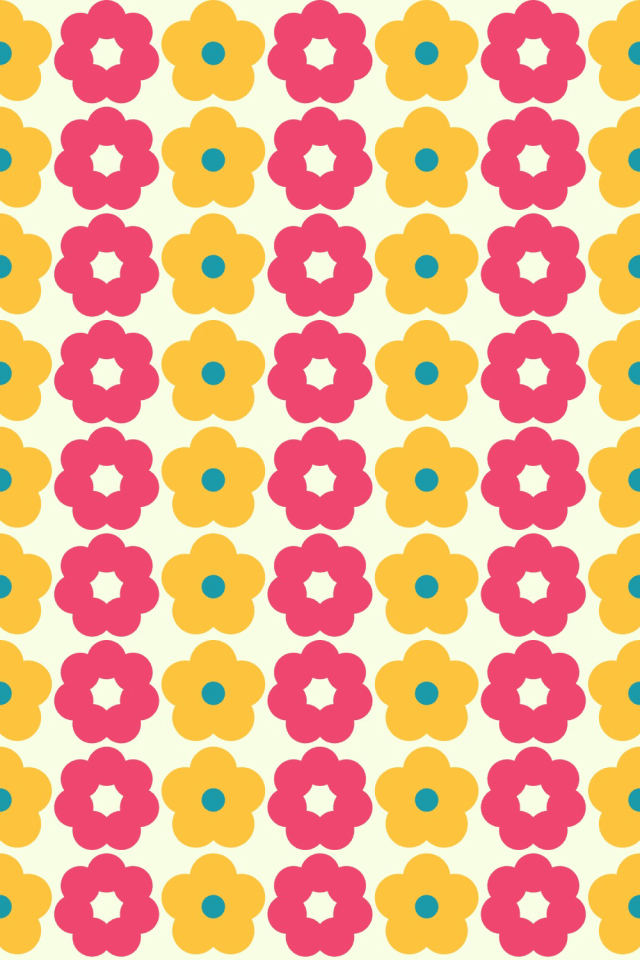 a bright-contrast tile pattern repeating 3 across, edge to edge