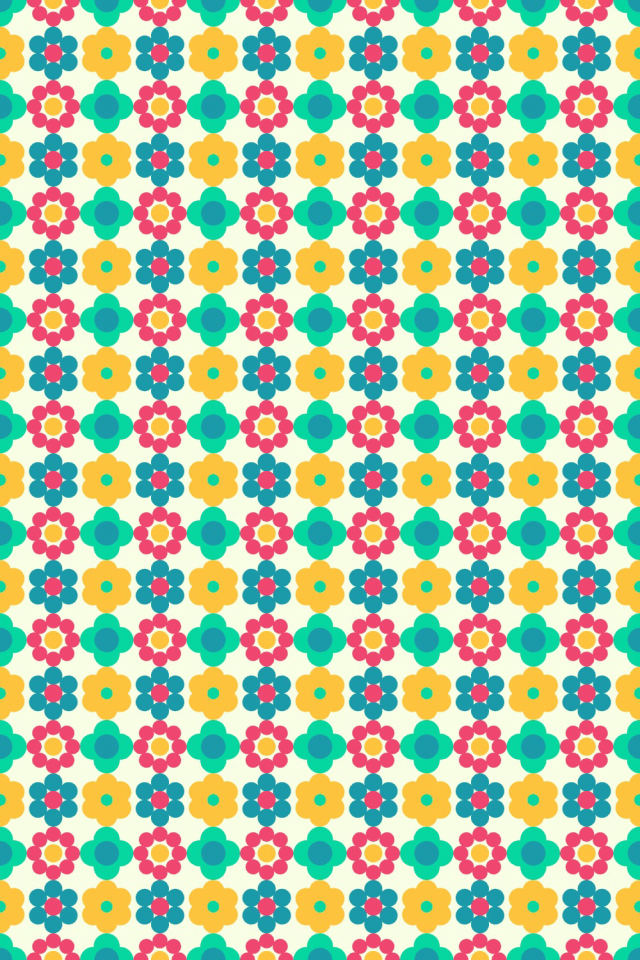 a bright-contrast tile pattern repeating 6 across, edge to edge