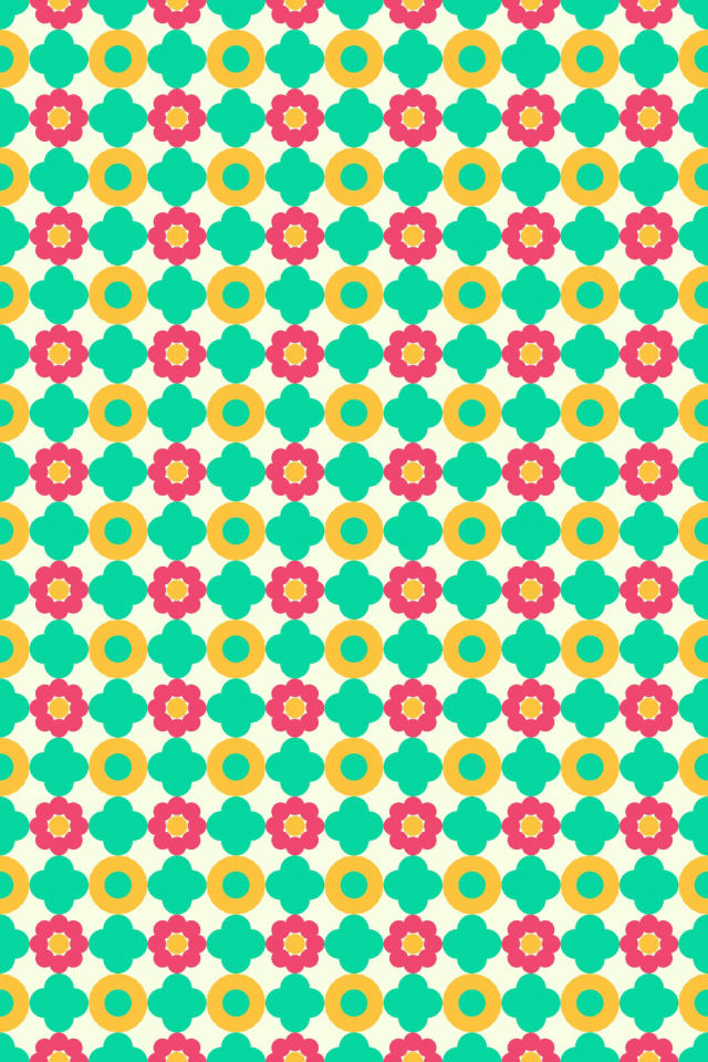 a bright-contrast tile pattern repeating 6 across, edge to edge