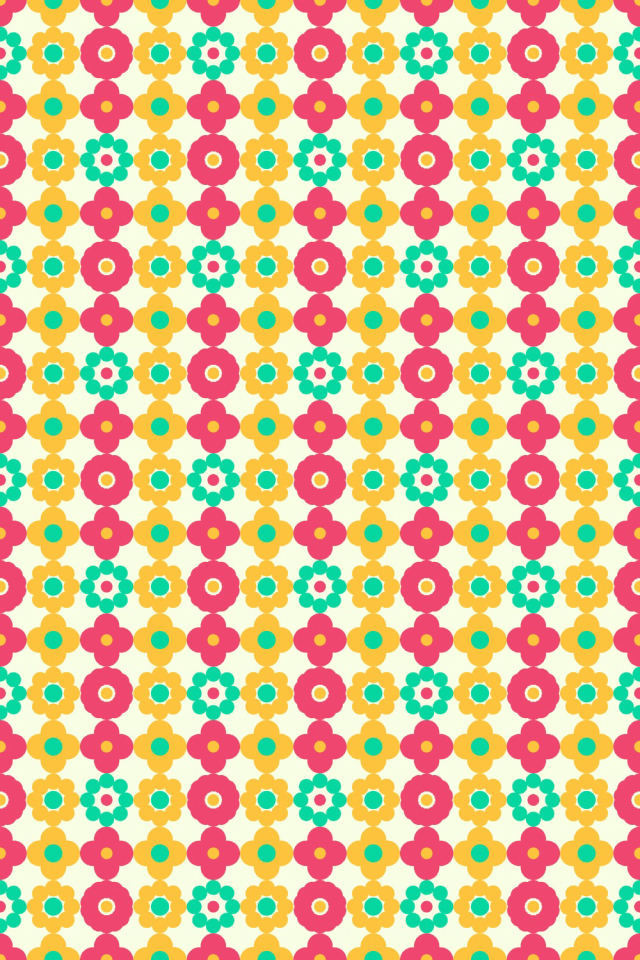 a bright-contrast tile pattern repeating 3 across, edge to edge