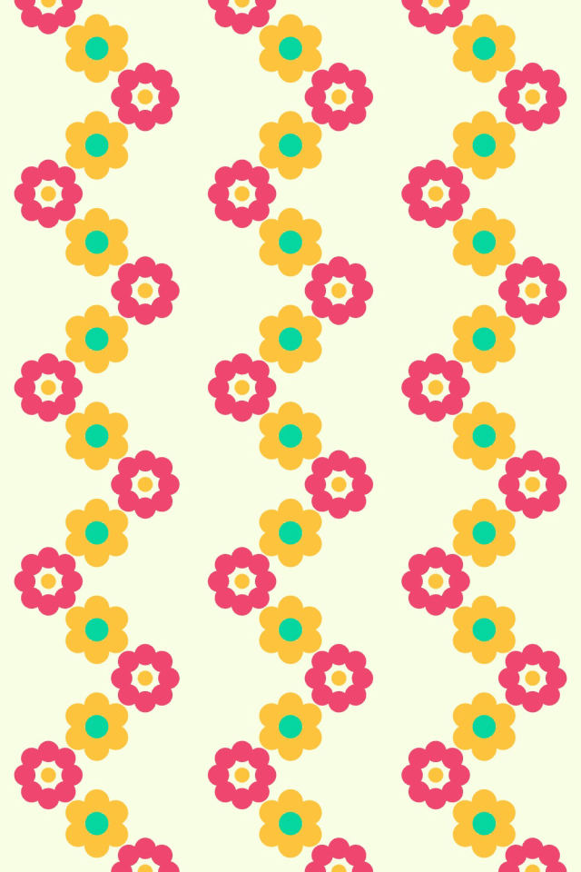 a bright-contrast tile pattern repeating 3 across, edge to edge