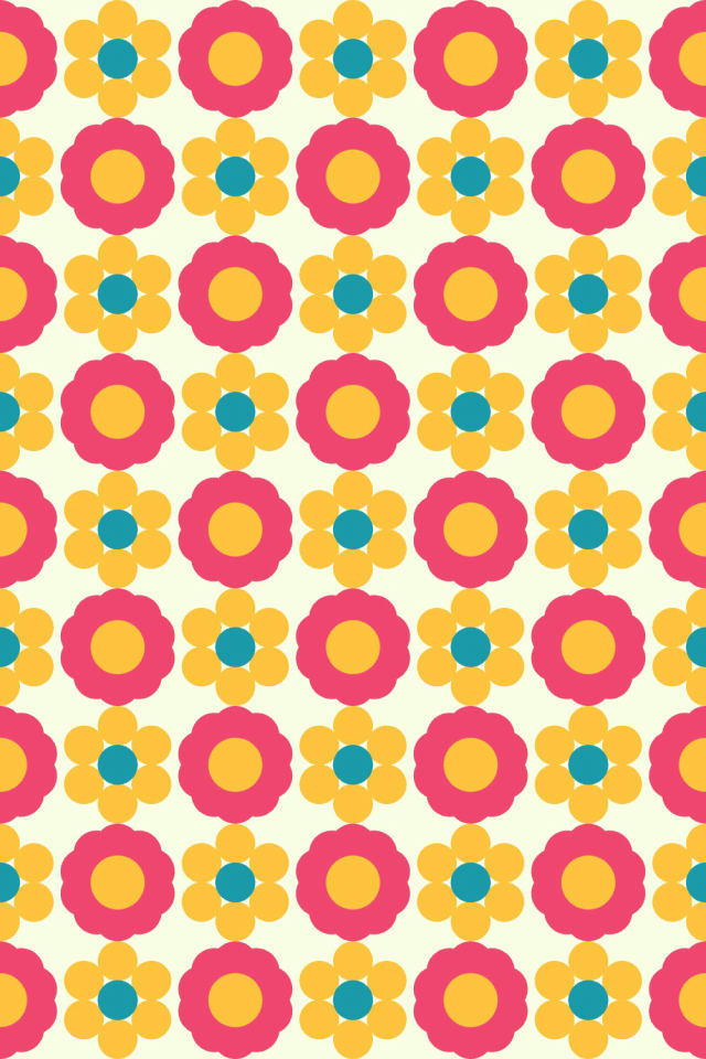 a bright-contrast tile pattern repeating 3 across, edge to edge