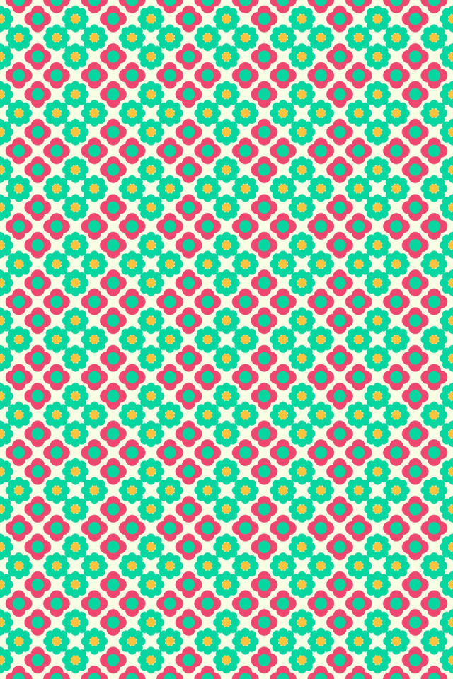 a bright-contrast tile pattern repeating 6 across, edge to edge