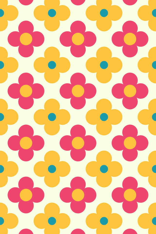 a bright-contrast tile pattern repeating 3 across, edge to edge
