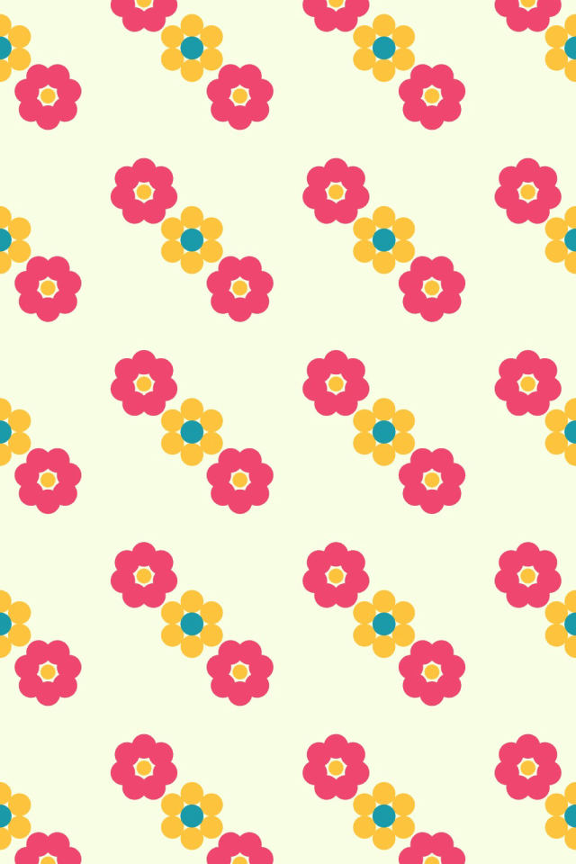 a bright-contrast tile pattern repeating 3 across, edge to edge