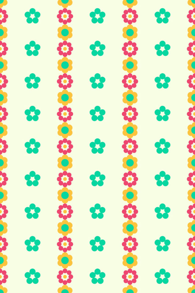 a bright-contrast tile pattern repeating 3 across, edge to edge