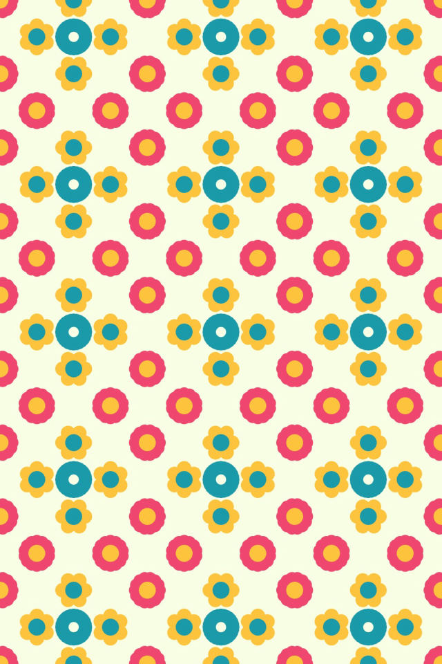 a bright-contrast tile pattern repeating 3 across, edge to edge