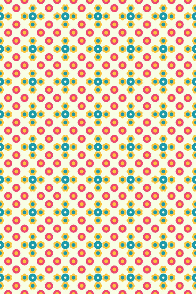 a bright-contrast tile pattern repeating 6 across, edge to edge