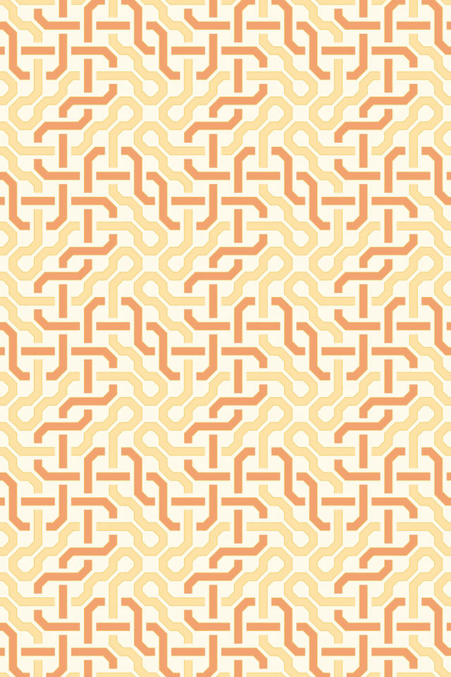 a peachy-rose tile pattern repeating 3 across, edge to edge