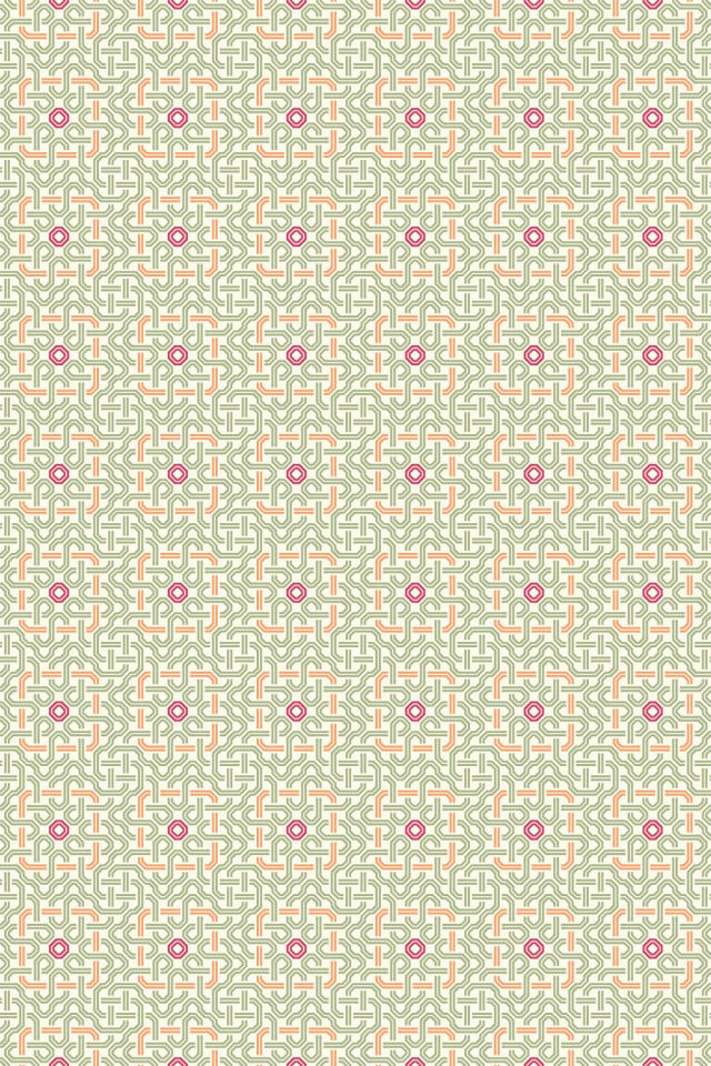 a peachy-rose tile pattern repeating 6 across, edge to edge