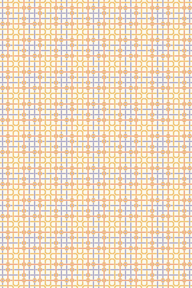 a peachy-rose tile pattern repeating 6 across, edge to edge