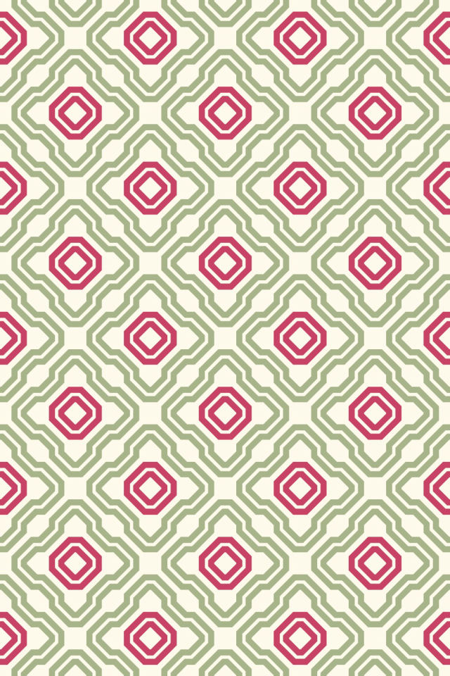 a peachy-rose tile pattern repeating 3 across, edge to edge