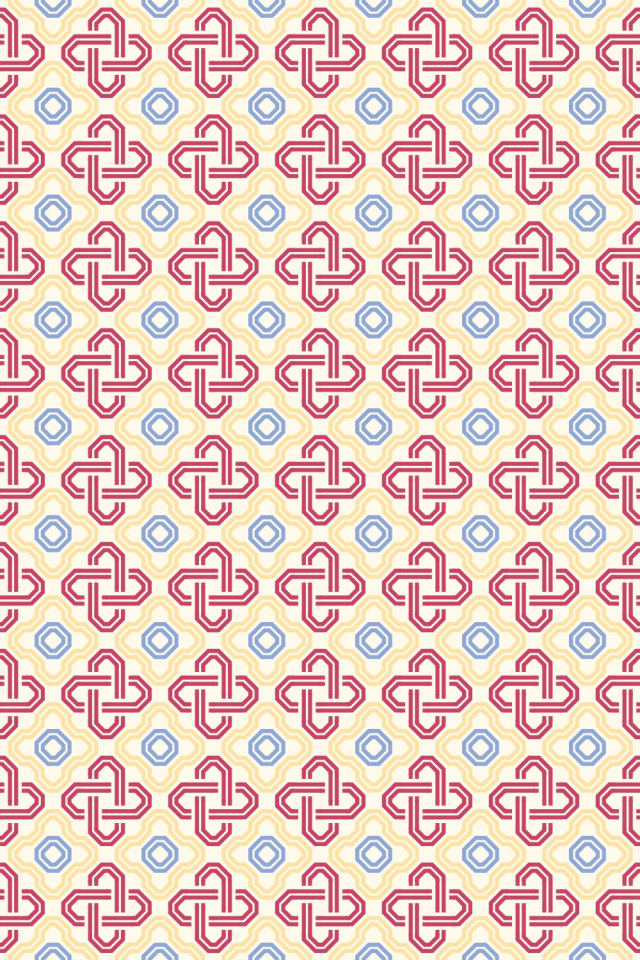 a peachy-rose tile pattern repeating 6 across, edge to edge