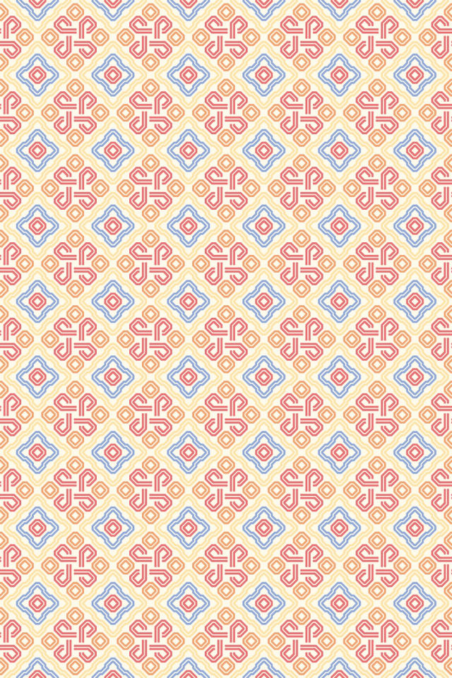 a peachy-rose tile pattern repeating 6 across, edge to edge