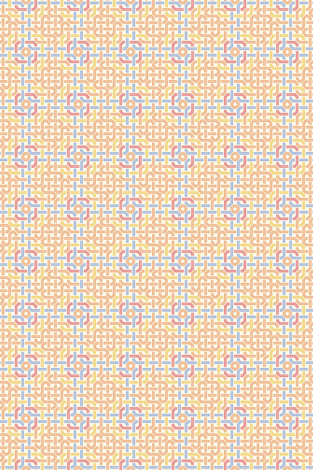 a peachy-rose tile pattern repeating 6 across, edge to edge