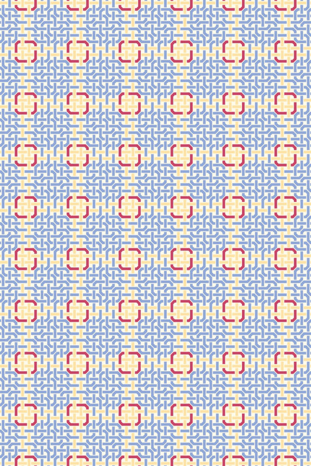 a peachy-rose tile pattern repeating 6 across, edge to edge