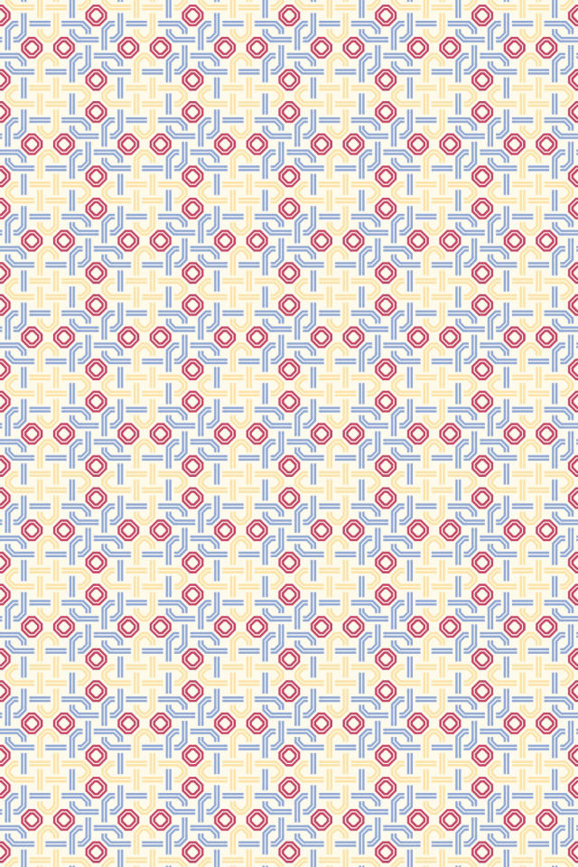 a peachy-rose tile pattern repeating 6 across, edge to edge