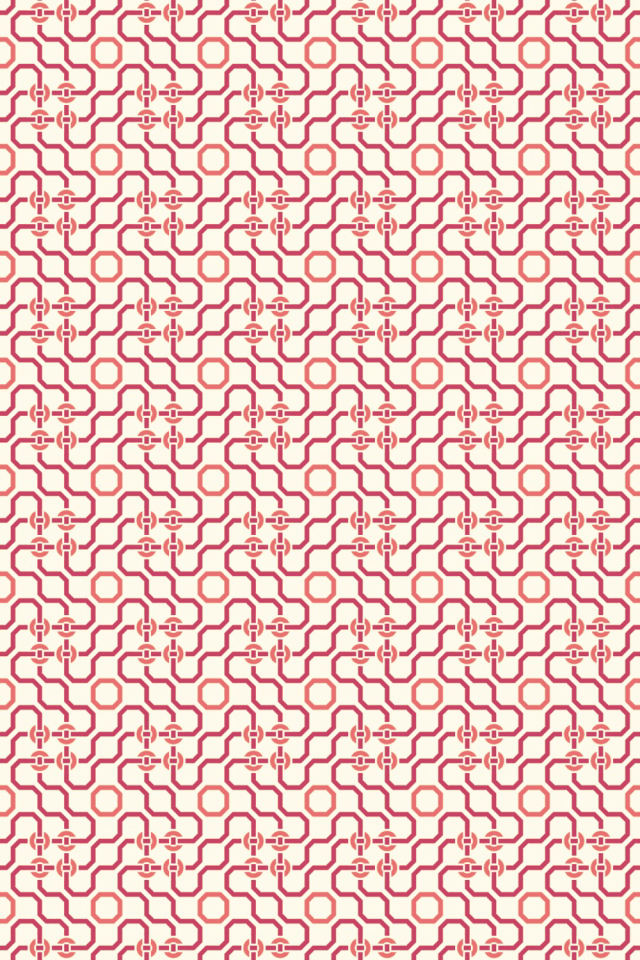 a peachy-rose tile pattern repeating 6 across, edge to edge