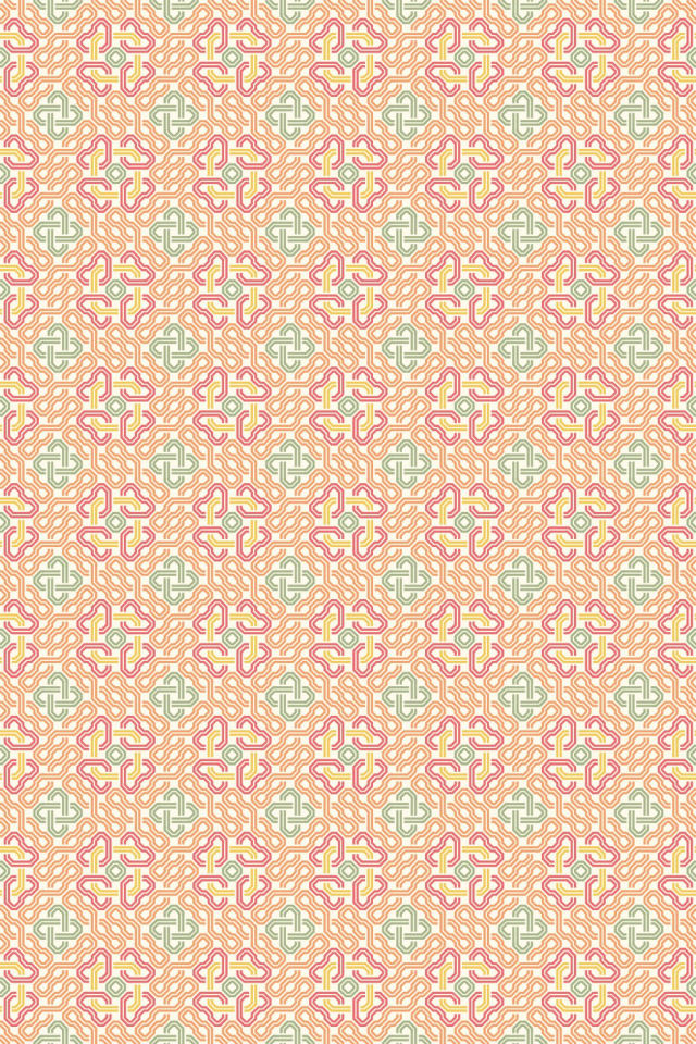 a peachy-rose tile pattern repeating 6 across, edge to edge