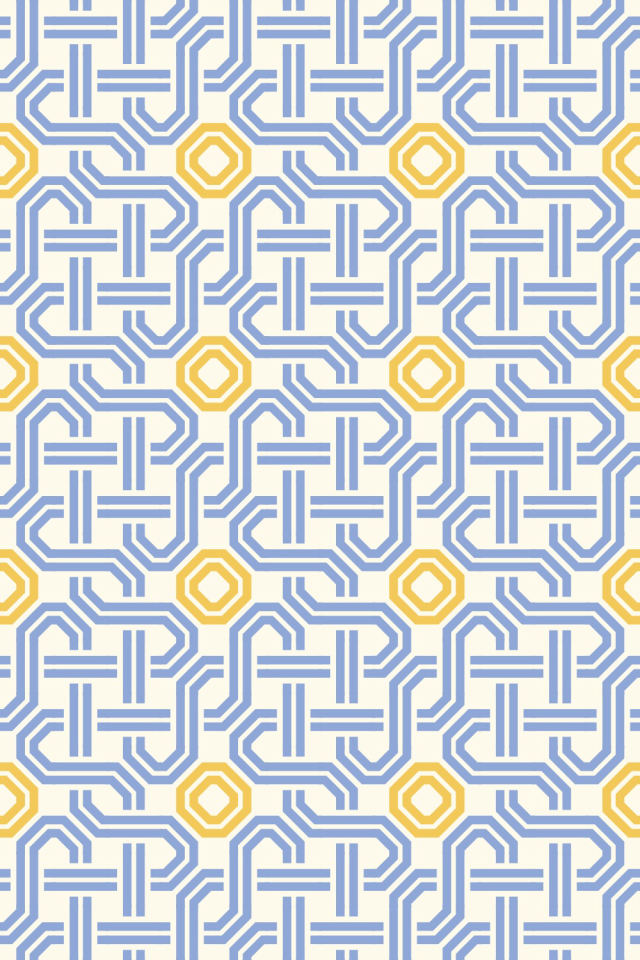 a peachy-rose tile pattern repeating 3 across, edge to edge