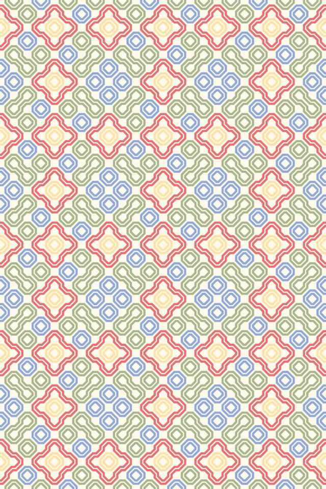 a peachy-rose tile pattern repeating 3 across, edge to edge