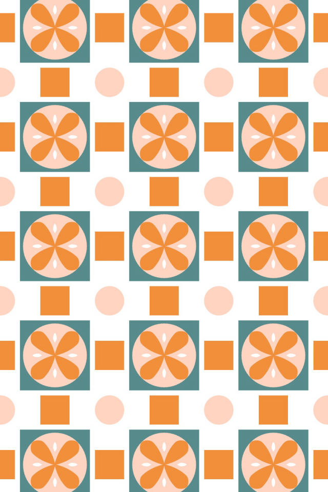 a coral-reef tile pattern repeating 3 across, edge to edge