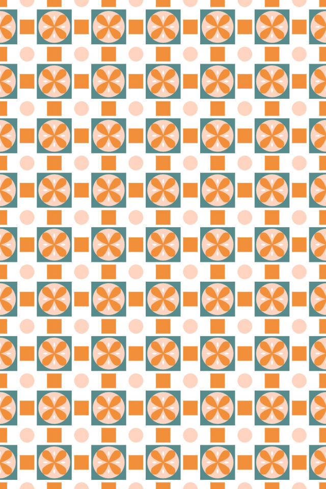 a coral-reef tile pattern repeating 6 across, edge to edge
