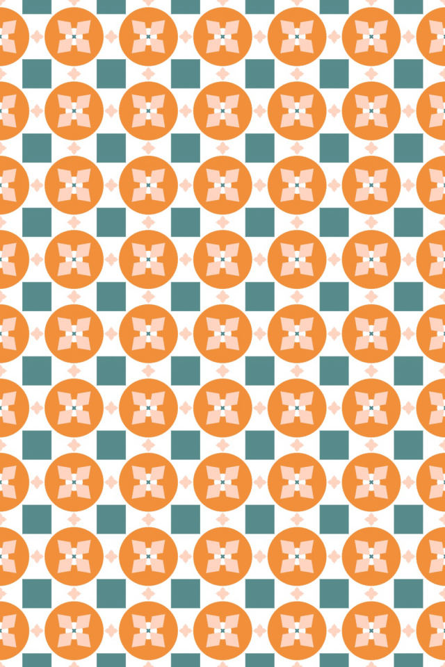 a coral-reef tile pattern repeating 6 across, edge to edge