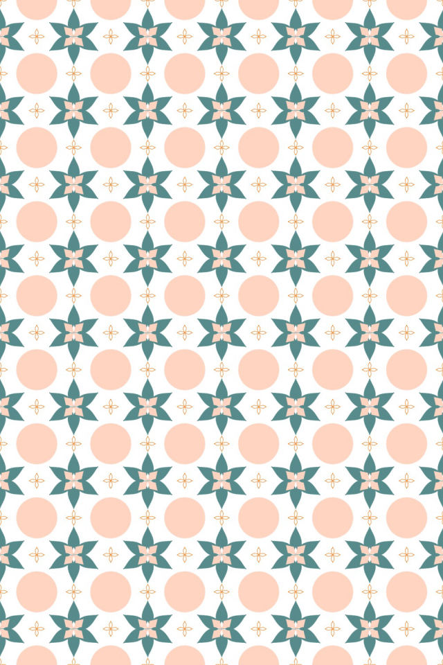 a coral-reef tile pattern repeating 6 across, edge to edge